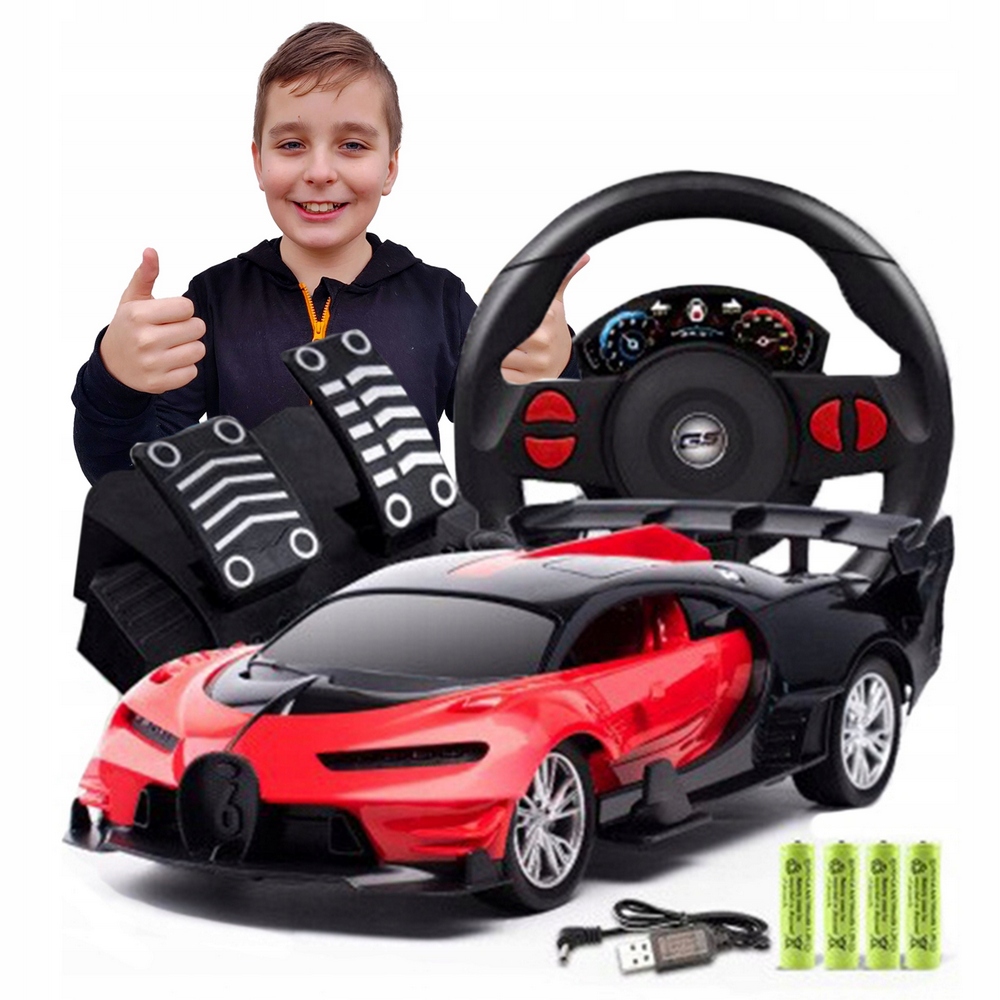 Auto na diaľkové ovládanie s volantom